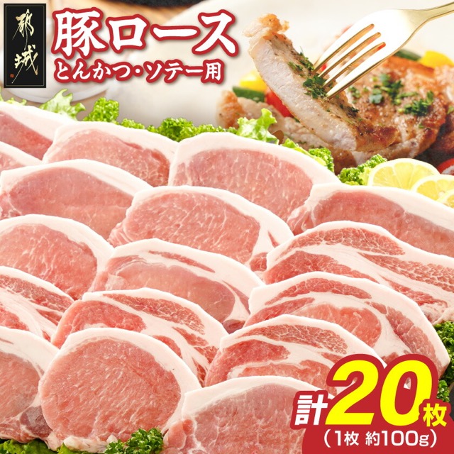 豚ロース とんかつ・ソテー用20枚(楽天ふるさと納税 宮崎県都城市)