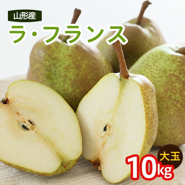 山形のラ・フランス 大玉 10kg（20〜28玉・4L〜6L）（楽天ふるさと納税 山形県山形市）
