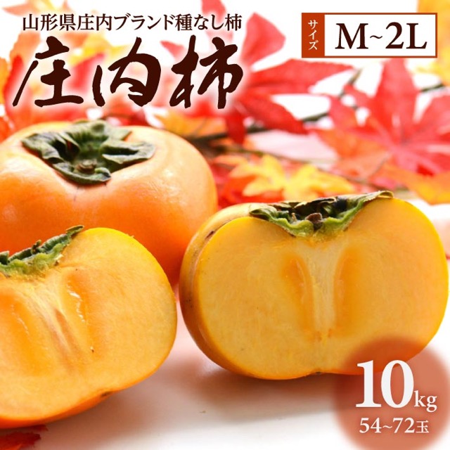 庄内柿 平核無柿 M〜2L 約10kg（54〜72玉・佐藤農園）（楽天ふるさと納税 山形県酒田市）
