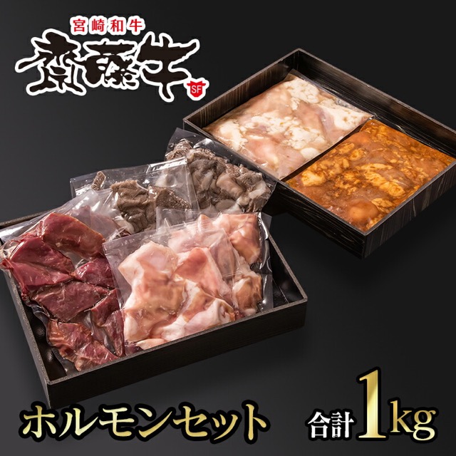 宮崎和牛 齋藤牛 ホルモンセット(楽天ふるさと納税 宮崎県西都市)