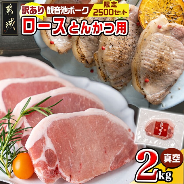 訳あり 観音池ポーク ロースとんかつ用(楽天ふるさと納税 宮崎県都城市)